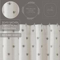 Thumbnail for Embroidered Bee Shower Curtain 72x72 VHC Brands - The Fox Decor