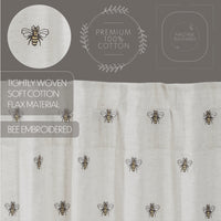 Thumbnail for Embroidered Bee Valance Curtain 16x60 VHC Brands