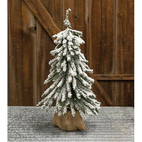 Thumbnail for Flocked Mini Downswept Tree With Burlap Base, 24