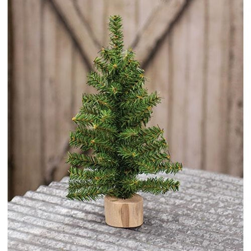 Mini Tree with Wood Base, 12" - The Fox Decor