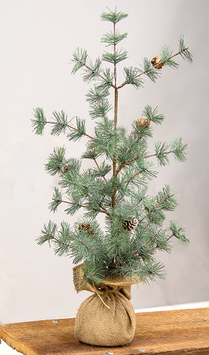 Icy Cypress Pinecone Tree, 24"