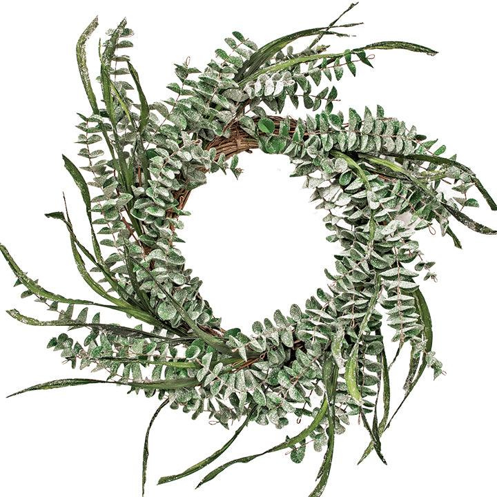 Winter Sparkle Eucalyptus Wreath - The Fox Decor