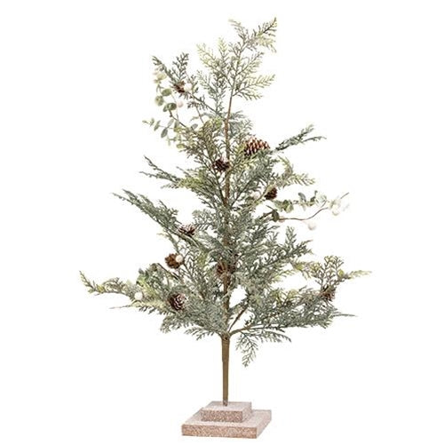 Sparkle Cedar & Berry Tree, 28" - The Fox Decor