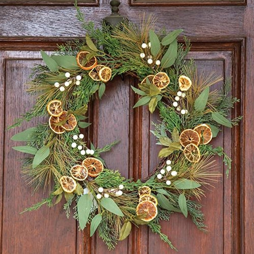 Holiday Orange Wreath, 20" - The Fox Decor