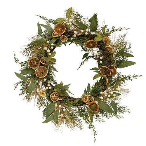 Holiday Orange Wreath, 20"