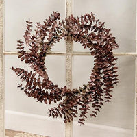 Thumbnail for Burgundy Fall Ombre Eucalyptus Leaf Wreath