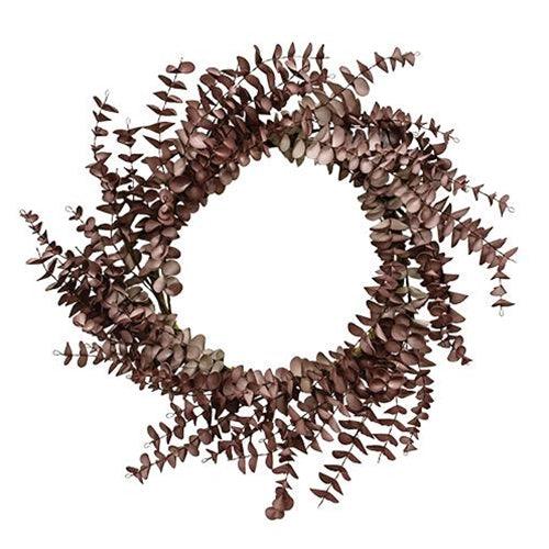 Burgundy Fall Ombre Eucalyptus Leaf Wreath - The Fox Decor