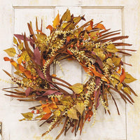 Thumbnail for Long Leaf Fall Grass & Berry Wreath - The Fox Decor