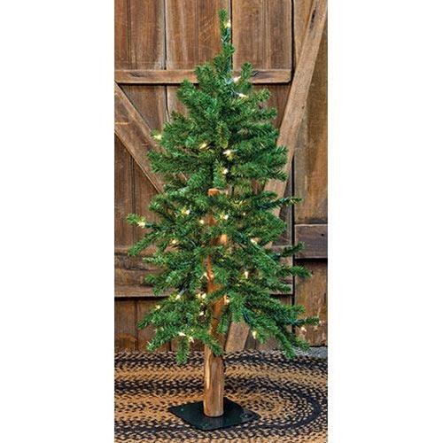 Pre-Lit Alpine Tree, 4ft - The Fox Decor