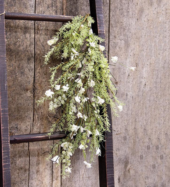 White Lobelia Dripping Garland, 26" - The Fox Decor