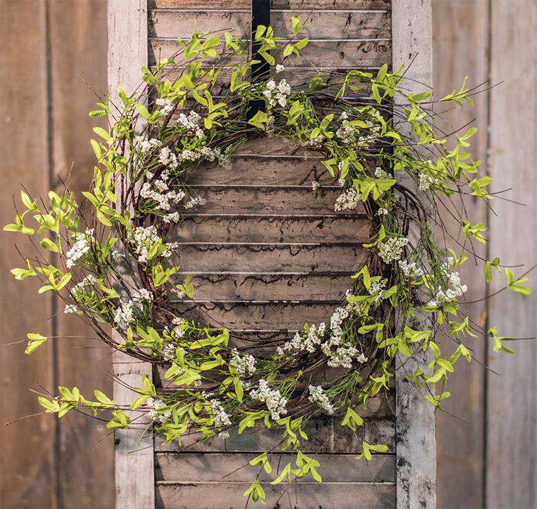 Twig Leaf & Sprite Wreath, 24" - The Fox Decor