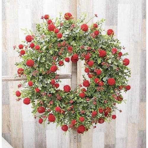 Garden Bliss Wreath, Red - The Fox Decor