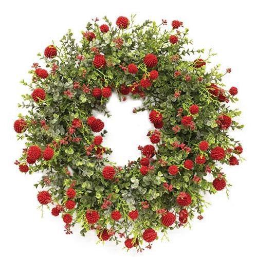 Garden Bliss Wreath, Red - The Fox Decor