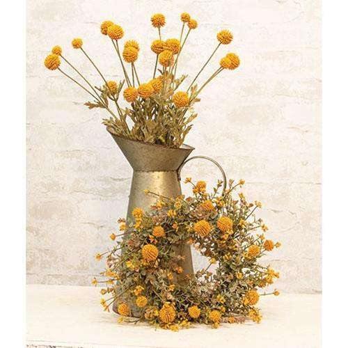 Fall Garden Candle Ring, 6", Mustard - The Fox Decor