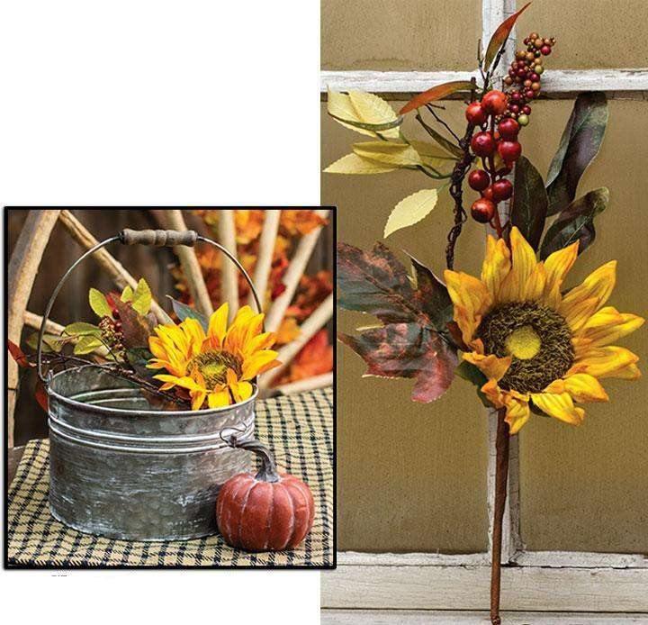 Harvest Sunflower Pick - The Fox Decor