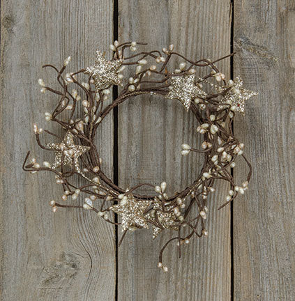 Platinum Pip Ring w/Stars, 4" - The Fox Decor