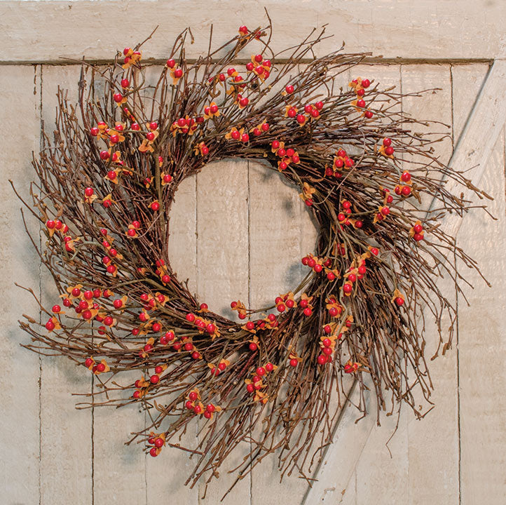 Country Bittersweet Wreath, 22" - The Fox Decor