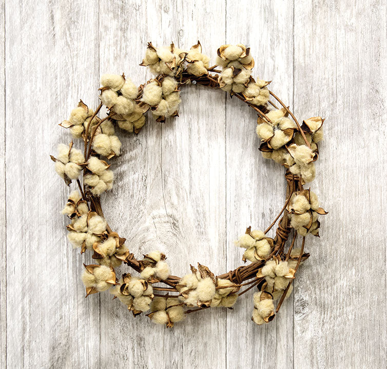 Teastain Cotton Wreath, 16" - The Fox Decor