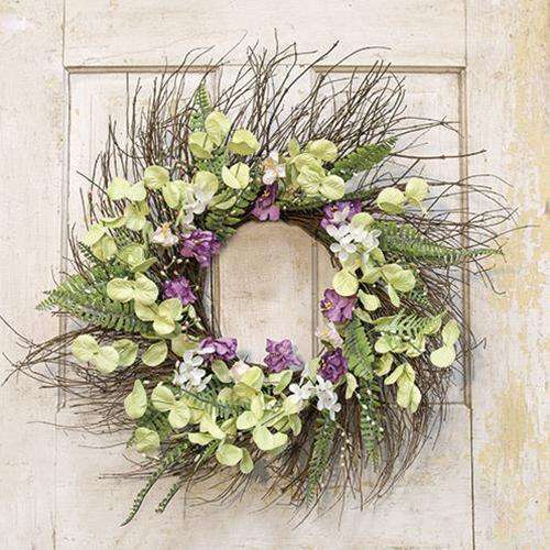 Lakeside Mix Wildflower Sunburst Wreath, 22" - The Fox Decor