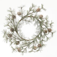 Thumbnail for Vintage Glitter Birchcone Pine Wreath, 14