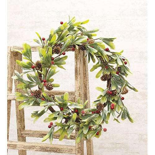 Merry Mistletoe Wreath, 20" - The Fox Decor