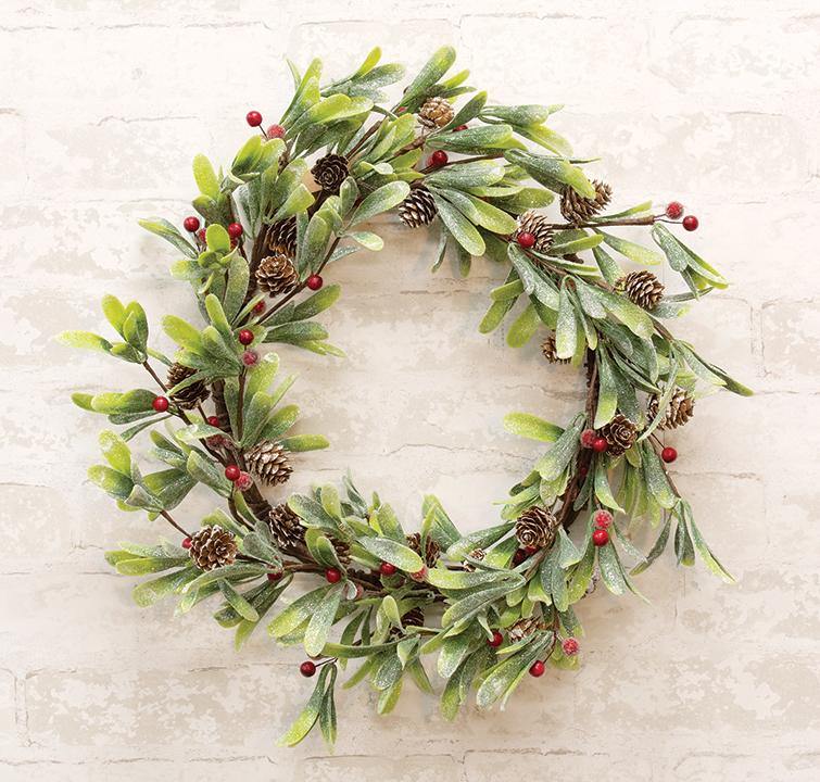 Merry Mistletoe Wreath, 20" - The Fox Decor