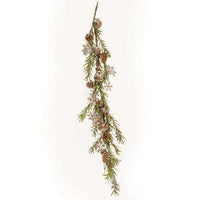 Thumbnail for Rusty Glitter Bell & Snowflake Pine Garland, 4ft - The Fox Decor