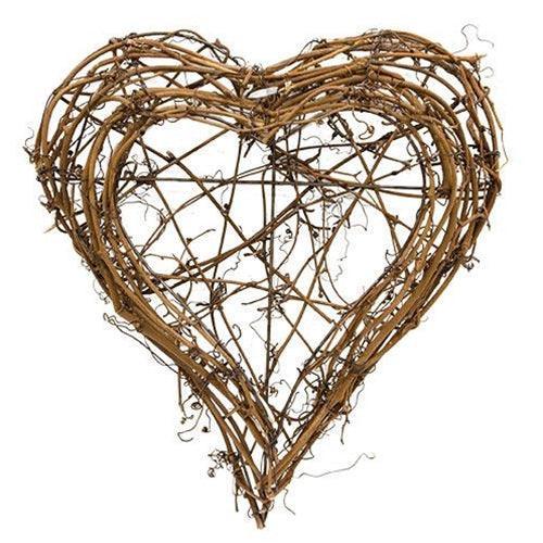 Wispy Grapevine Wall Heart - The Fox Decor