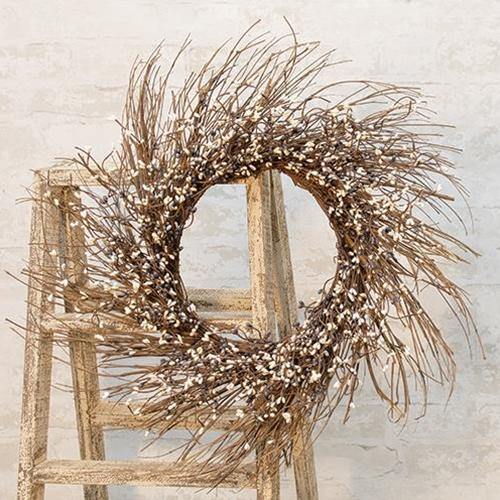 Farmhouse Mix Pip Twig Wreath, 22" - The Fox Decor