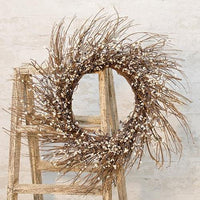 Thumbnail for Farmhouse Mix Pip Twig Wreath, 22