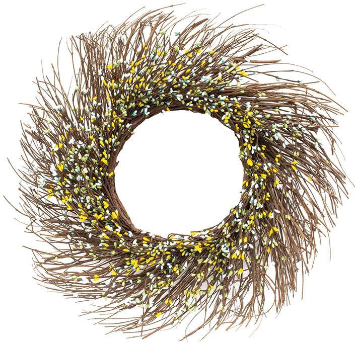 Spring Mix Pip Twig Wreath, 22" - The Fox Decor