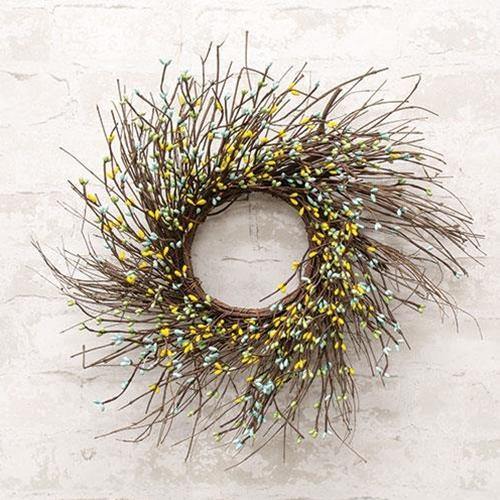 Spring Mix Pip Twig Wreath, 16" - The Fox Decor