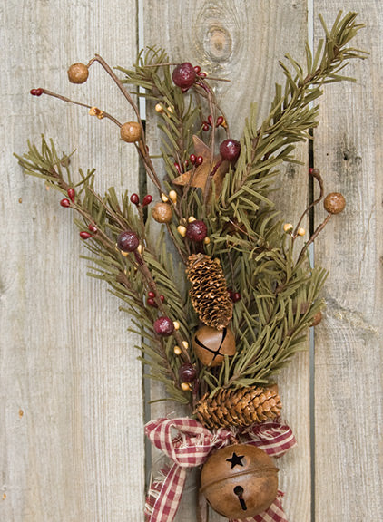 Rustic Holiday Pine Pick, 16" - The Fox Decor