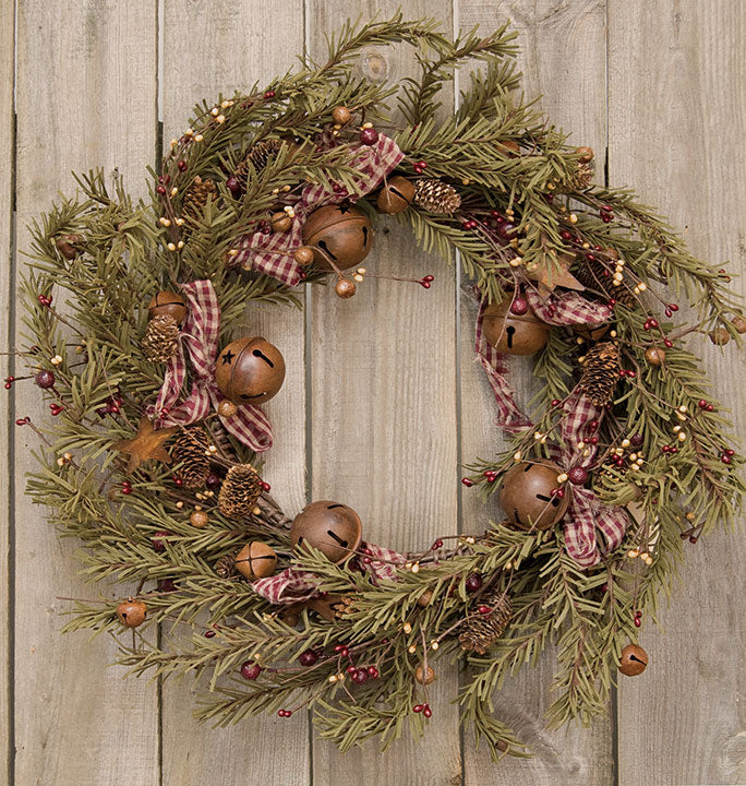Rustic Holiday Pine Wreath, 22" - The Fox Decor