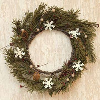 Thumbnail for Pine & Snowflakes Wreath - 12