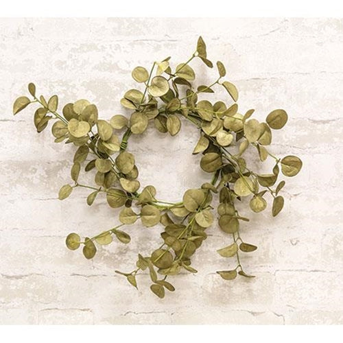 Foamy Silver Dollar Wreath, Sage, 16"