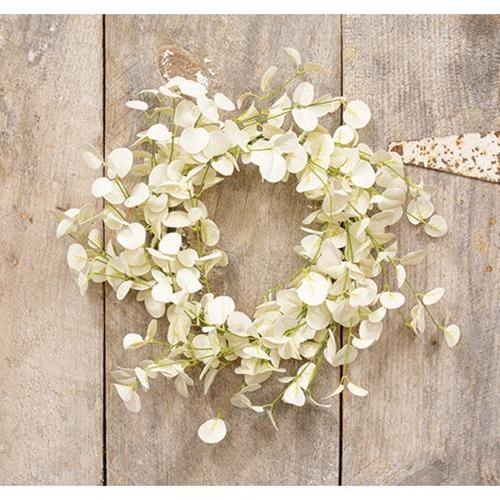 Foamy Silver Dollar Wreath, Cream, 20" - The Fox Decor