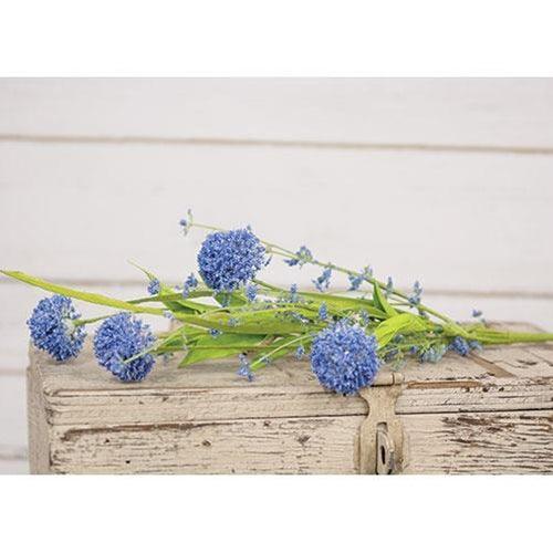 Thistle Heather Ball Spray, Blue - The Fox Decor