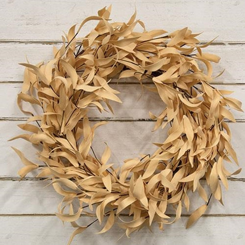 Buttercup Herb Leaves Wreath, 24"