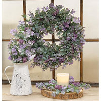 Thumbnail for Lavender Eucalyptus with Seeds Twig Wreath, 20