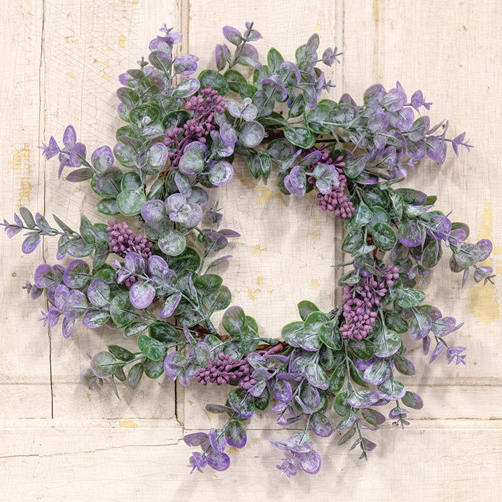 Lavender Eucalyptus with Seeds Wreath, 14" - The Fox Decor