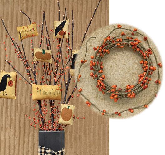 Pip Berry String Garland - Pumpkin - 18ft