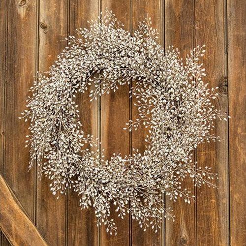 Frosted Fall Little Luna Leaves Wreath