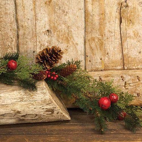 Jingle Pine Garland, 5ft Christmas Decor - The Fox Decor