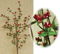 Red Glitter Grass Spray - The Fox Decor