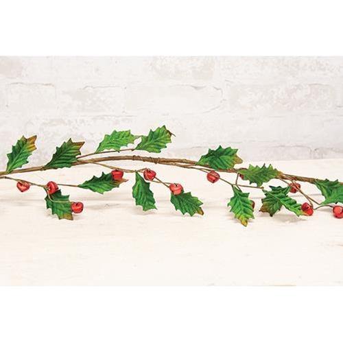 Red Bell Holly Garland, 5 ft. - The Fox Decor