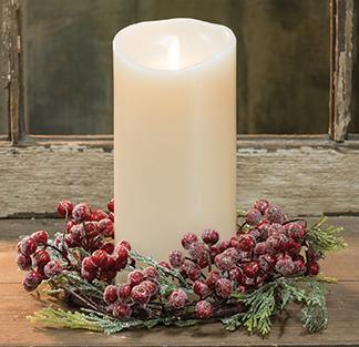 Icy Berry & Cedar Candle Ring, 7" - The Fox Decor