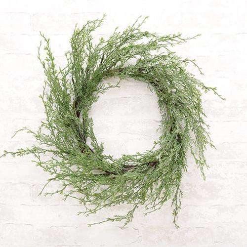 Ice Glazed Cedar Wreath, 24" - The Fox Decor