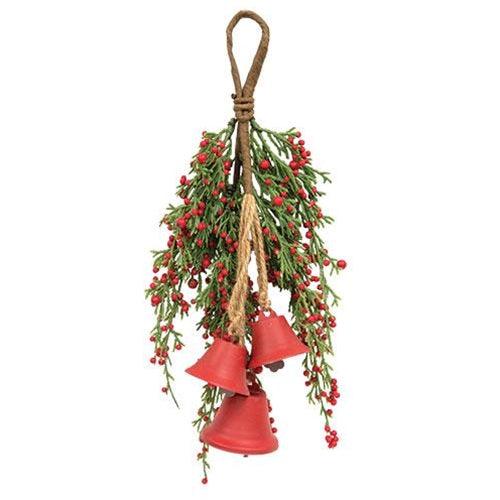 Crimson Tidings Cedar Hanging Teardrop