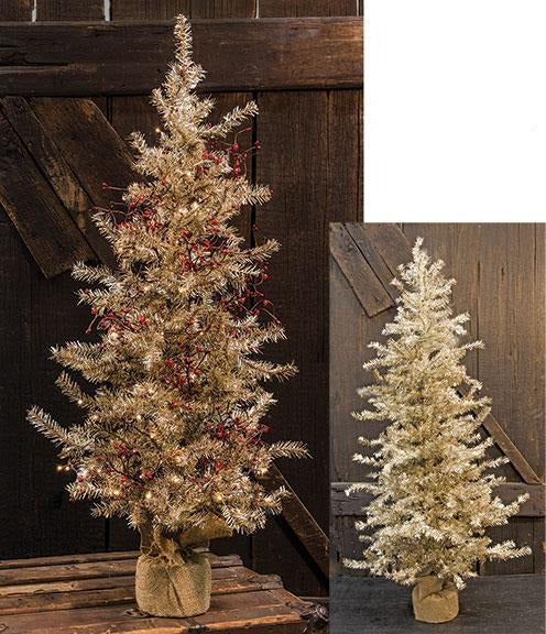 Antique Silver Pine Tree, 36" - The Fox Decor